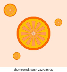 orange slices background vector illustration