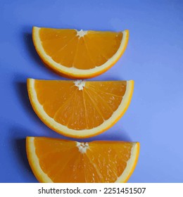 orange slices with blue background wall poster, Canvas painting, poster card