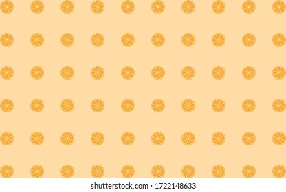 orange slices on an orange background