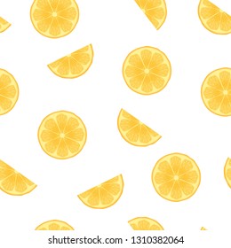 Orange slices seamless pattern. Realistic orange. Bright summer texture. Great for textiles, backgrounds, wallpapers, tiles, crafting, packaging, fabrics, interiors.