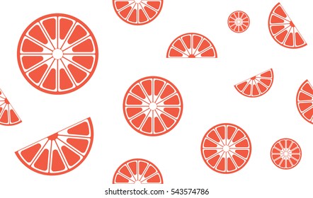 orange slices seamless pattern vector