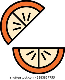 Icono vectorial de cortes naranjas. Se puede usar para imprimir, móviles y aplicaciones web.