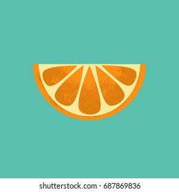  Orange slices vector illustration.