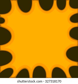 Orange Slime Background on Dark. Vector
