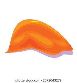 Orange slime is dripping down leaving copy space above
