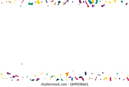Orange Smear FallingFestive White Background. Fun Elements Illustration. Vector Paint Wallpaper. White Particles Carnival Invitation.