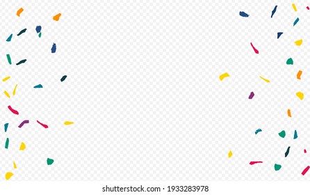 Orange Smear Happy Transparent Background. Invitation Paint Texture. Fun Colored Paper Postcard. Green Elements FallingFestive Illustration.
