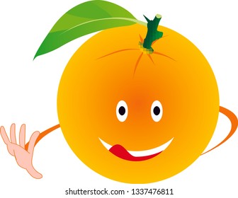 Orange smile vector