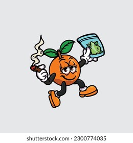 orange smoking blunt and high face stoned from weed cannabis hold bud nug