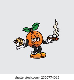 orange smoking blunt and high face stoned from weed cannabis hold bud nug