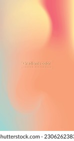 Orange smooth gradient abstract background. Vector vertical template for digital social media post, screen, mobile app