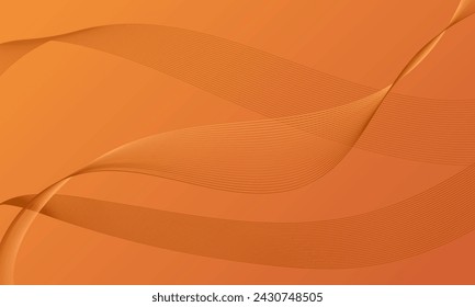 orange smooth lines wave curves with soft gradient abstract background