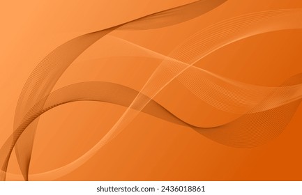 líneas lisas anaranjadas ondean curvas sobre fondo abstracto degradado