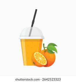 Ícone de smoothie laranja em estilo plano. Ilustração de vetor milkshake de frutas frescas em fundo isolado. Conceito de negócio de sinal de coquetel de frutas.