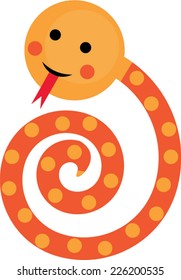 Orange Snake Cartoon 