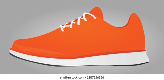 Orange sneaker. vector illustration