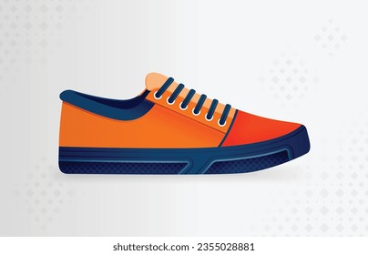 orange sneakers made of canvas with black shoelaces and edgy air soles. Can be used for party activities, casual meetings, work, traveling, sports and running