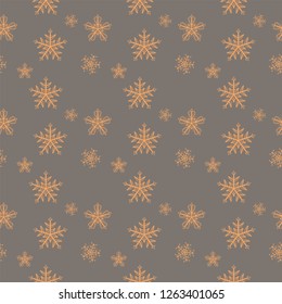 Orange Snowflakes vector 