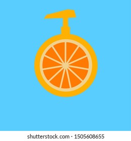 Orange soap vector illustration, the orange icon that forms the place of liquid soap. Simple, flat and elegant.