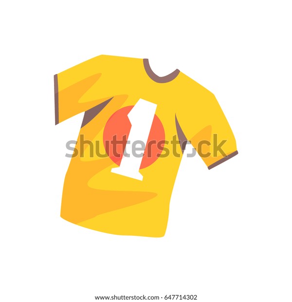 Orange Soccer Shirt Cartoon Vector Illustration Stock Vector (Royalty