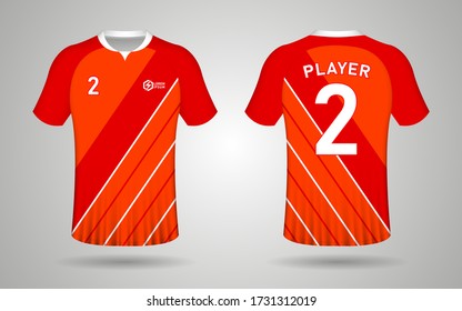 orange soccer team jersey design