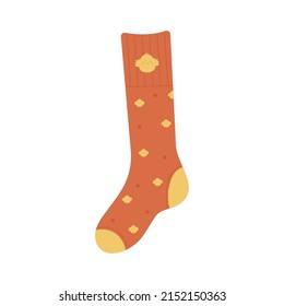 diseño de calcetines naranjas con pollitos