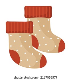 orange socks design with doots