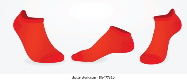 Orange socks. vector illustration