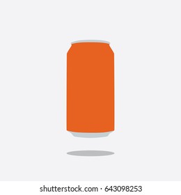 Orange soda can icon, vector illustration design. Drinks collection.