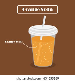 orange soda in cup
