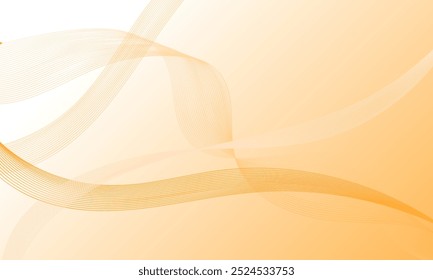 orange soft lines wave curves on smooth gradient abstract background