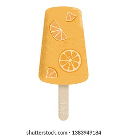 Orange sorbet icon vector illustration with texture