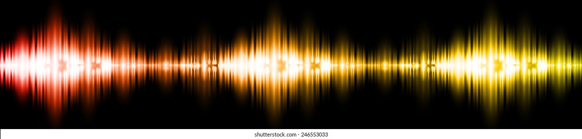 Orange Sound waves oscillating glow blue light, Abstract technology background. Vector.