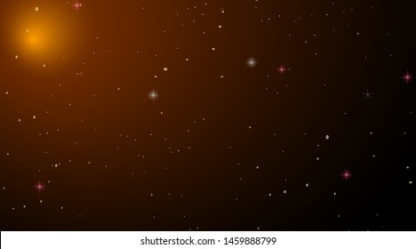 Ilustración de fondo de la galaxia espacial naranja