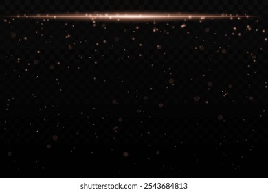 Efecto de luz brillante naranja con sutiles partículas brillantes sobre un fondo oscuro, ideal para temas de ciencia ficción, cósmicos o de cielo nocturno. El haz Horizontal añade una sensación futurista dinámica.