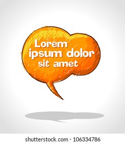 Orange speech balloon icon