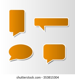 Orange Speech Bubbles