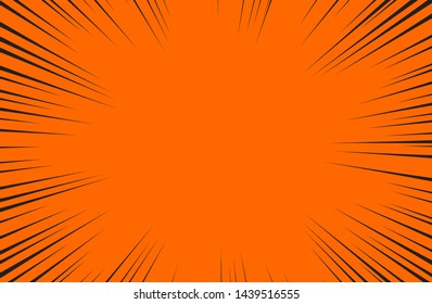 Orange speed line vector background. Abstract illustration colorful wallpaper for banner business social media advertising. comic backdrop template design. 
