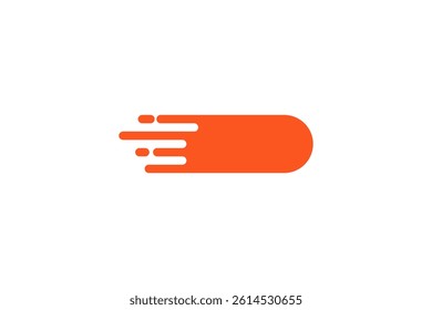 orange speed motion icon logo blank space for word sale or free