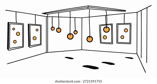 Instalación de arte moderno Orange Sphere