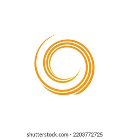 Orange spiral circle logo suitable for your business.