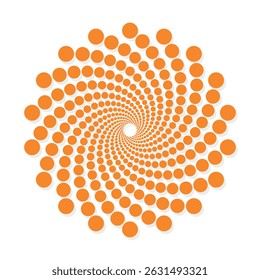 Espiral Laranja dos Círculos Concêntricos