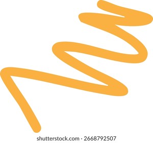 Gráfico de Elemento de Rabiscar Espiral Laranja. Perfeito para postagens em mídias sociais e projetos de design