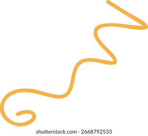 Gráfico de elemento Doodle espiral naranja. Perfecto para publicaciones en redes sociales y proyectos de diseño