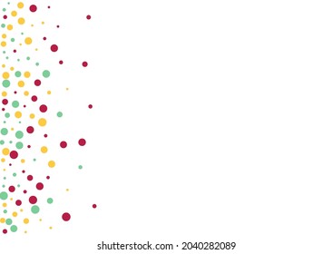 Orange Splash Flying Vector White  Background. Vector Rain Wallpaper. Invitation Round Invitation. Green Shine Fun Illustration.