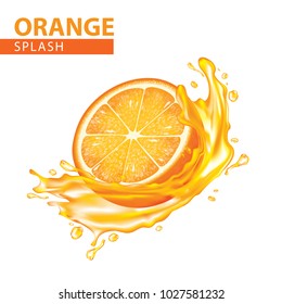 Orange splash vector illustration