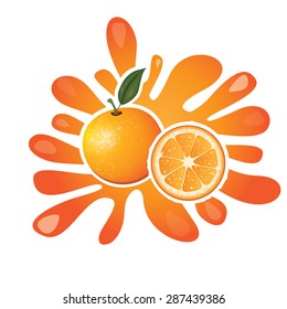 orange splash vector illustration