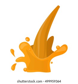 Orange splashe vector icon