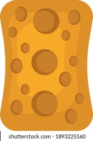 Orange sponge, illustration, vector on white background