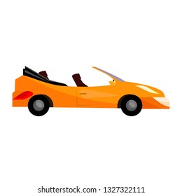 Orange sport car illustration. Vehicle, auto, cabriolet. Transport concept. Vector illustration can be used for topics like trip, transportation, travelling
